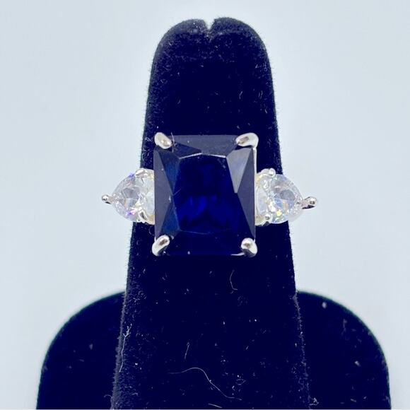 Charter Club Jewelry - NWOT Charter Club Size 5 Ring with Faux Sapphire & CZ Accents